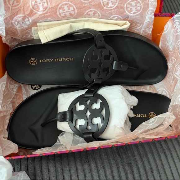 Tory Burch Women's Miller Cloud Sandals, Perfect Black, 12 Medium US Brand New - Picture 7 of 7